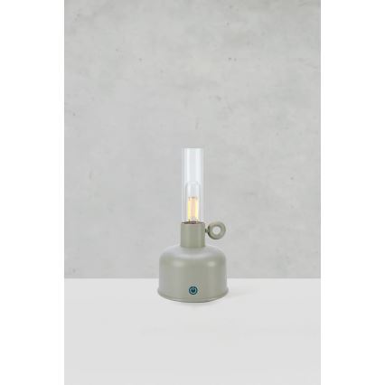 Markslöjd 108921 - LED Himmennettävä ulko ladattava pöytävalaisin ASTRID LED/2W/1200 mAh IP44 harmaa
