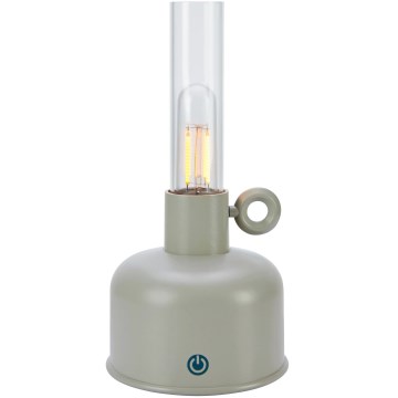 Markslöjd 108921 - LED Himmennettävä ulko ladattava pöytävalaisin ASTRID LED/2W/1200 mAh IP44 harmaa