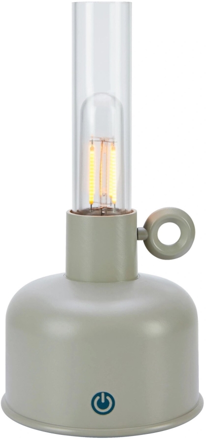 Markslöjd 108921 - LED Himmennettävä ulko ladattava pöytävalaisin ASTRID LED/2W/1200 mAh IP44 harmaa
