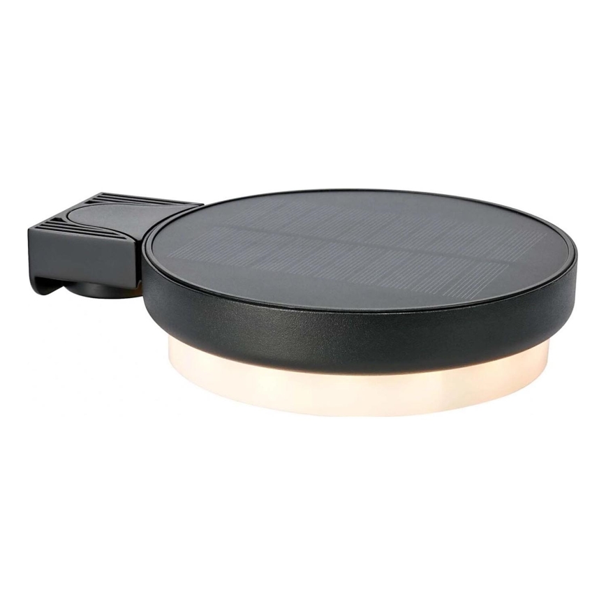 Markslöjd 108952 - FRAME himmennettävä aurinkokäyttöinen seinävalaisin LED/2W/3,7V 4000 mAh IP44, musta