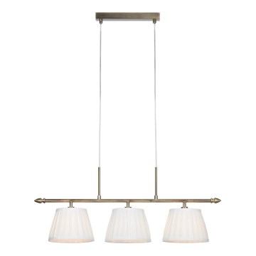 Markslöjd 108975 - OXFORD riippuvalaisin kaapelilla 3xE14/40W/230V messinki/valkoinen