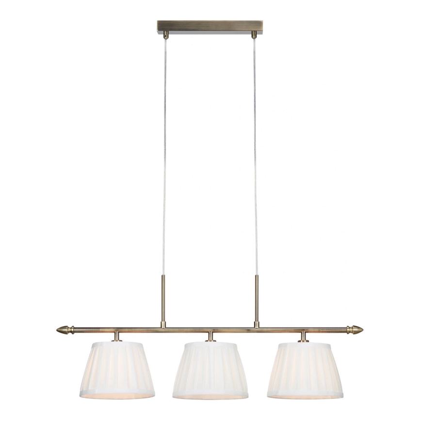 Markslöjd 108975 - OXFORD riippuvalaisin kaapelilla 3xE14/40W/230V messinki/valkoinen