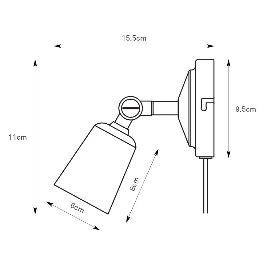 Markslöjd 108978 - Seinäspotti TINY 1xGU10/7W/230V messinki