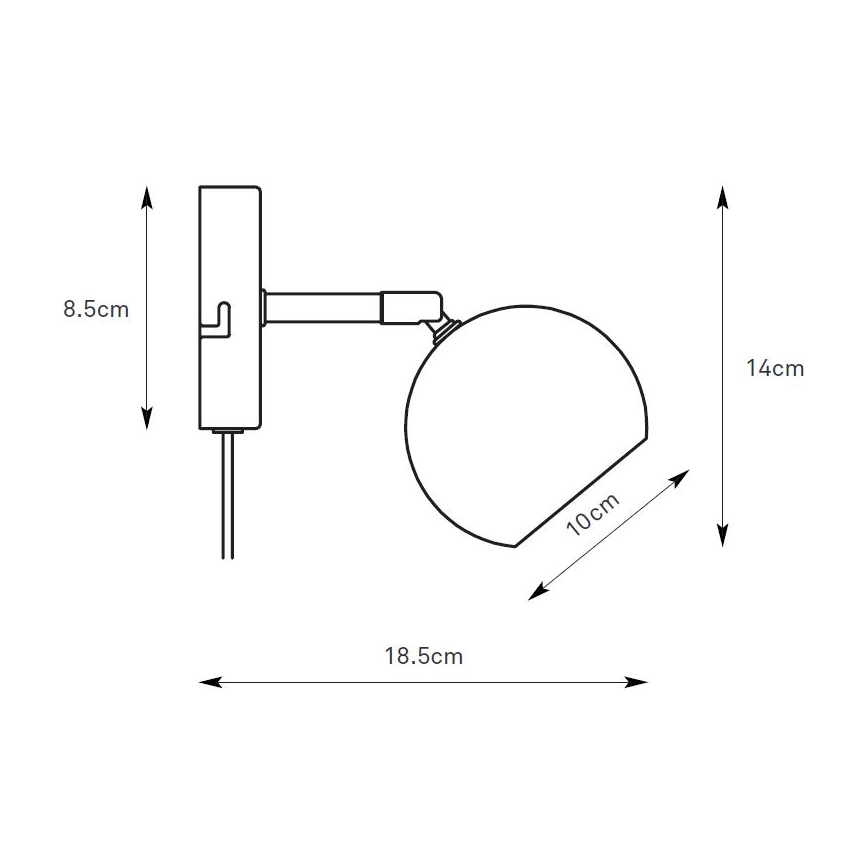 Markslöjd 108983 - POP-seinäspotti 1xGU10/7W/230V, harmaa