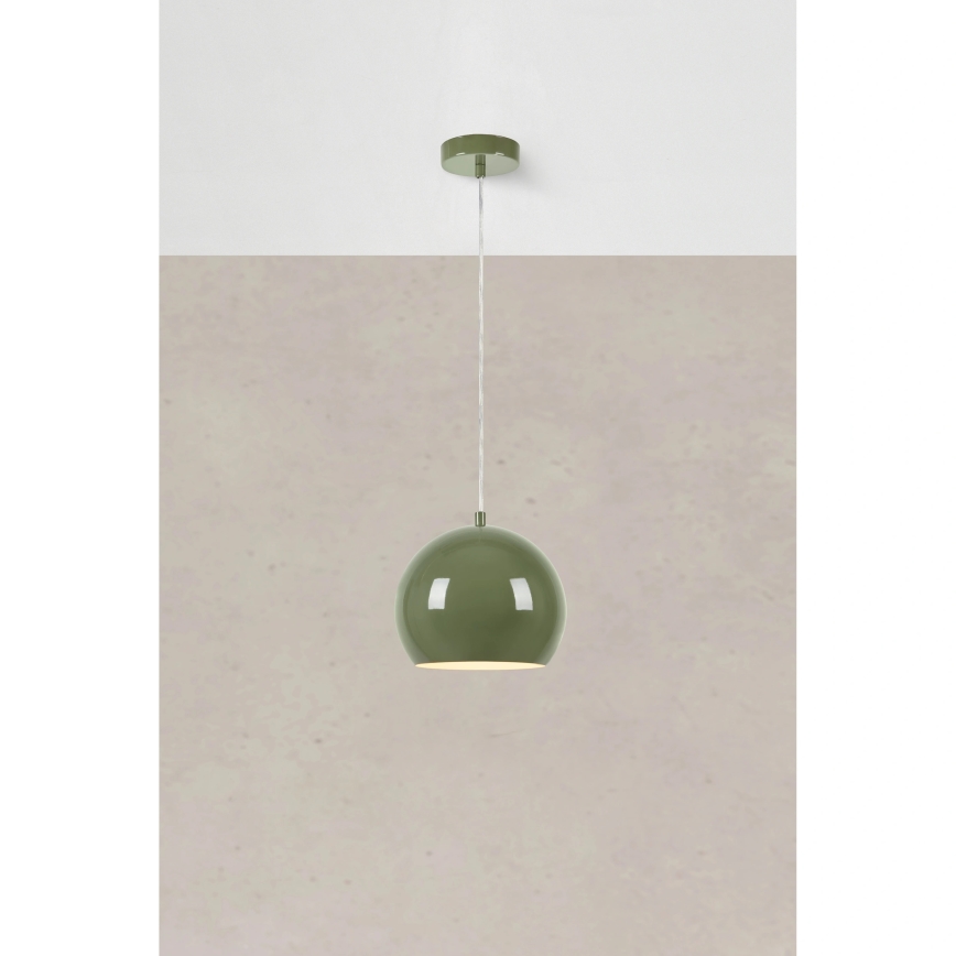 Markslöjd 108991 - POP vaijerikiinnitteinen riippuvalaisin, 1xGU10/7W/230V, halkaisija 20 cm, vihreä
