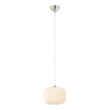 Markslöjd 109008 - Riippuvalaisin vaijerilla SOBER 1xE27/40W/230V halkaisija 25 cm mattakromi