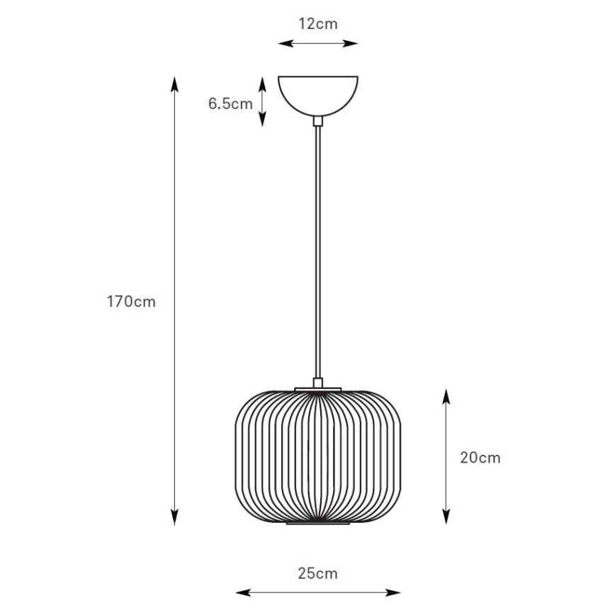 Markslöjd 109008 - Riippuvalaisin vaijerilla SOBER 1xE27/40W/230V halkaisija 25 cm mattakromi