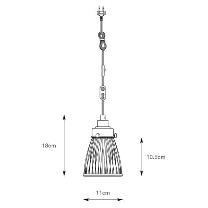Markslöjd 109009 - BELLIS-riippuvalaisin vaijerilla 1xE14/40W/230V mattakromi