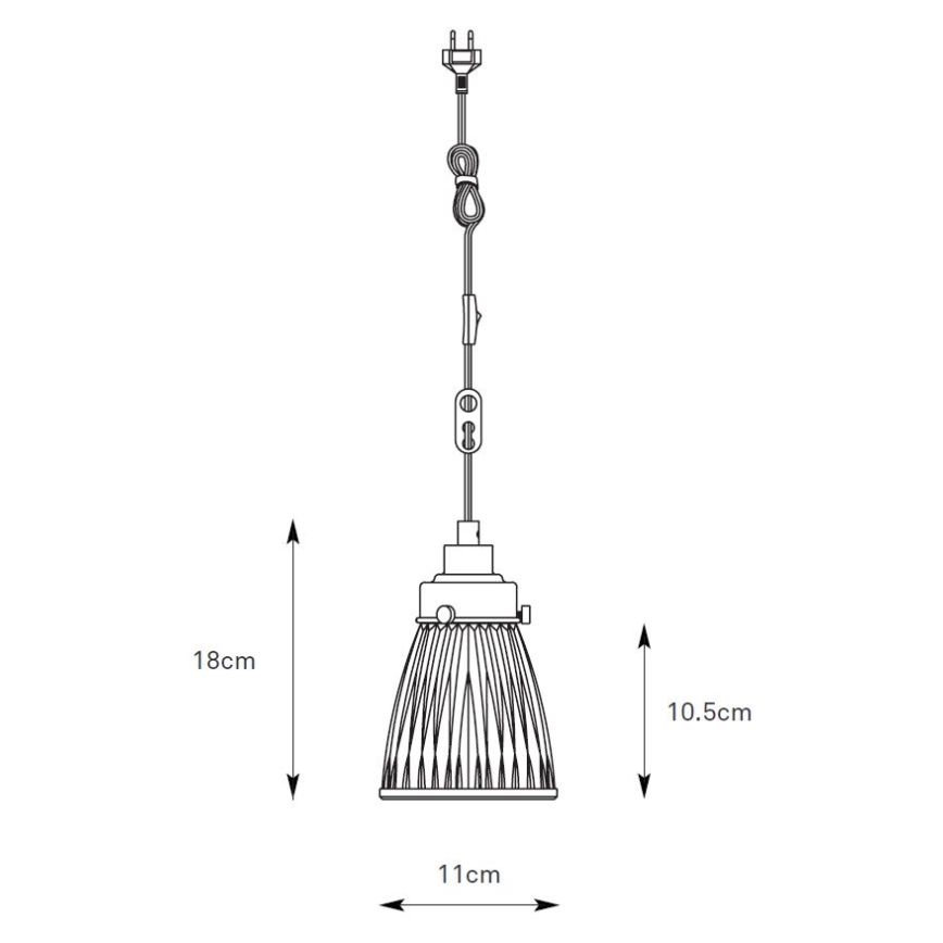 Markslöjd 109009 - BELLIS-riippuvalaisin vaijerilla 1xE14/40W/230V mattakromi