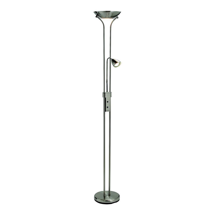 Markslöjd 111241 - Himmennettävä lattiavalaisin DETROIT 1xR7s/230W/230V + 1xGU10/35W kiiltävä kromi
