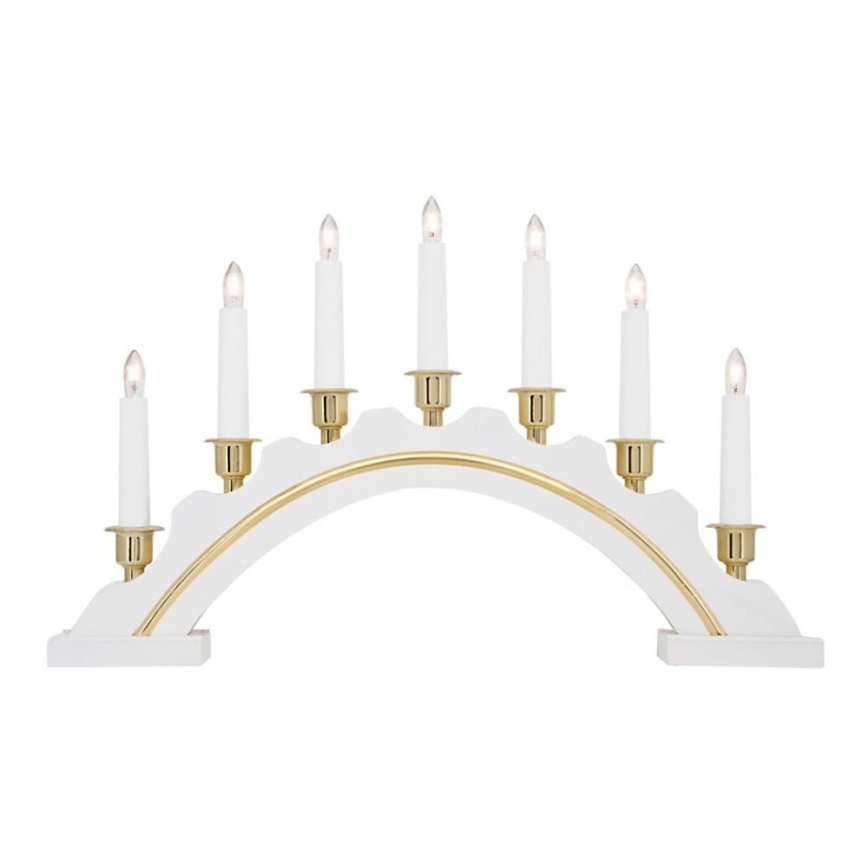Markslöjd 700446 - joulukynttelikkö CELINE 7xE10/3W/230V valkoinen