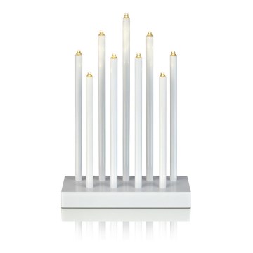 Markslöjd 702588 - LED-joulukynttilänjalka VIIK 9xLED/0,54W/230/3V valkoinen