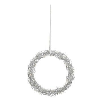 Markslöjd 703442 - LED-joulukoriste JULLE 30xLED/0,03W/3xAA hopea