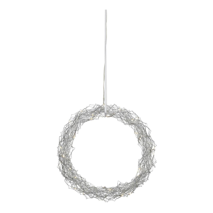 Markslöjd 703442 - LED-joulukoriste JULLE 30xLED/0,03W/4,5V hopea