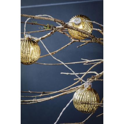 Markslöjd 703781 - LED-jouluketju BIGSOLO 10xLED/3xAA 1,65m lämpimänvalkoinen