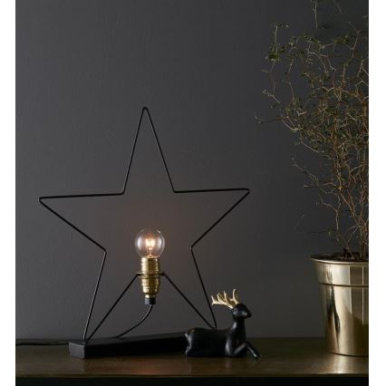 Markslöjd 703935 - joulukoristeet RAPP 1xE14/25W/230V musta