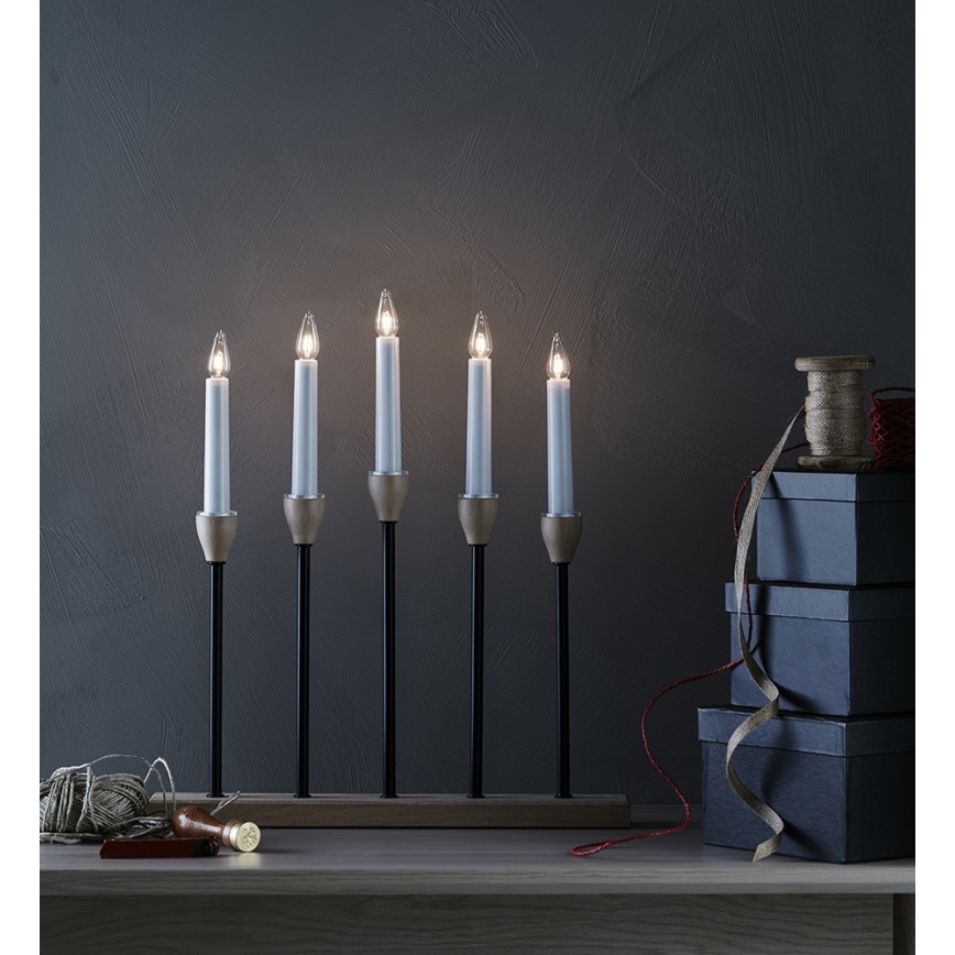 Markslöjd 704160 - Joulu kynttilänjalka JOHANSFORS 5xE10/3W/230V