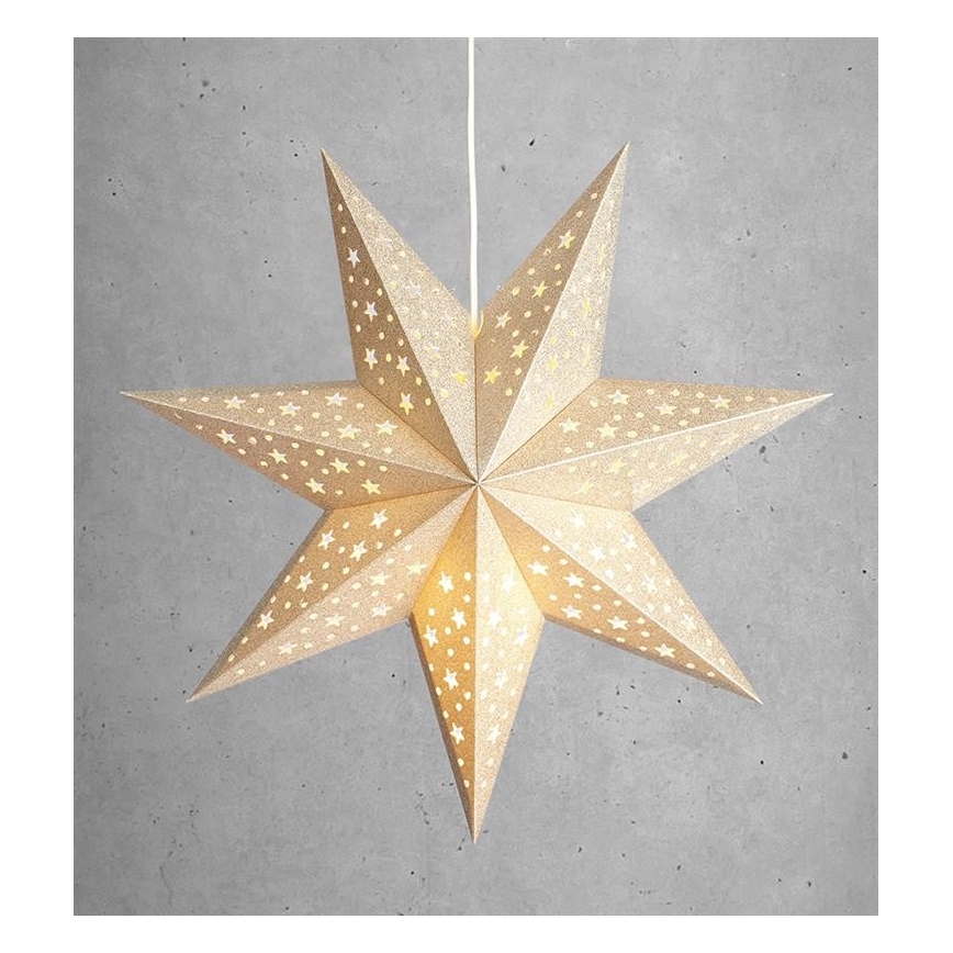 Markslöjd 704419 - joulukoristeet SOLVALLA 1xE14/25W/230V kultainen 45 cm