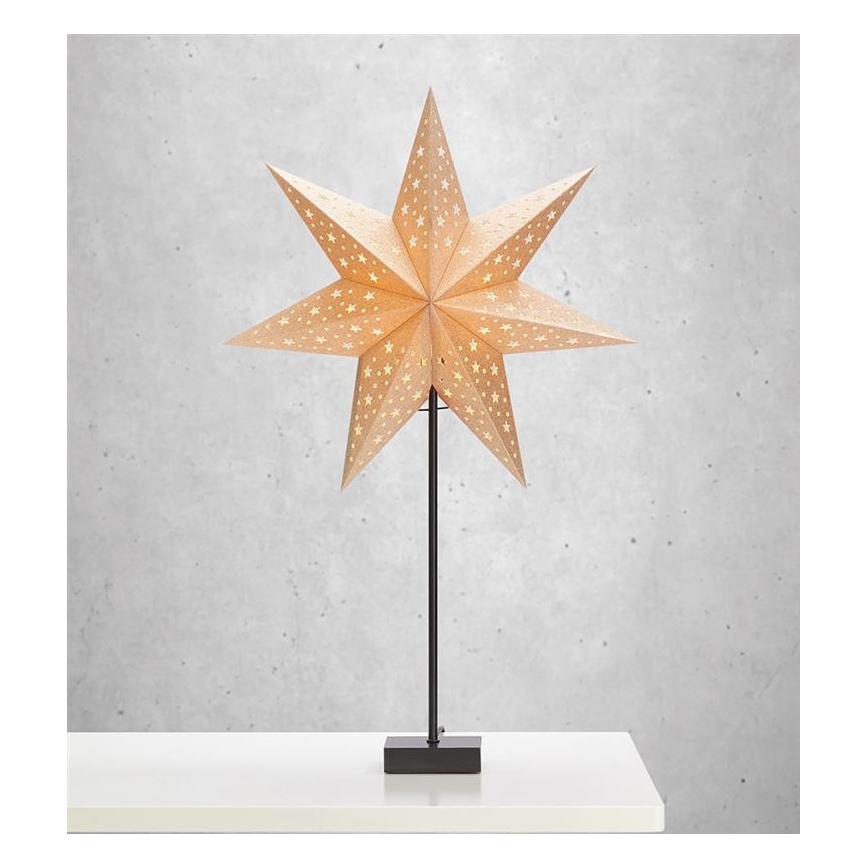 Markslöjd 704454 - joulukoristeet SOLVALLA 1xE14/25W/230V kultainen 69 cm