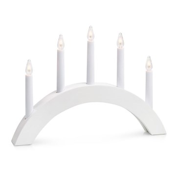 Markslöjd 704469 - Joulukynttilänjalka ATLE 5xE10/3W/230V valkoinen