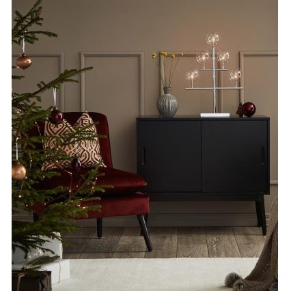 Markslöjd 704820 - Joulukynttilänjalka MAESTRO 5xE5/0,8W/230/12V kiiltävä kromi