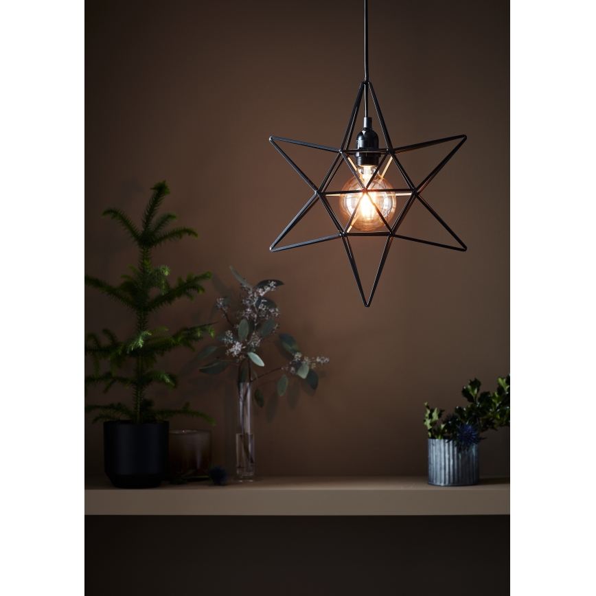 Markslöjd 705299 - joulukoristeet CONTOUR 1xE27/40W/230V musta