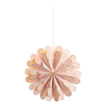 Markslöjd 705307 - joulukoristeet MARIGOLD 1xE14/25W/230V 60 cm vaaleanpunainen