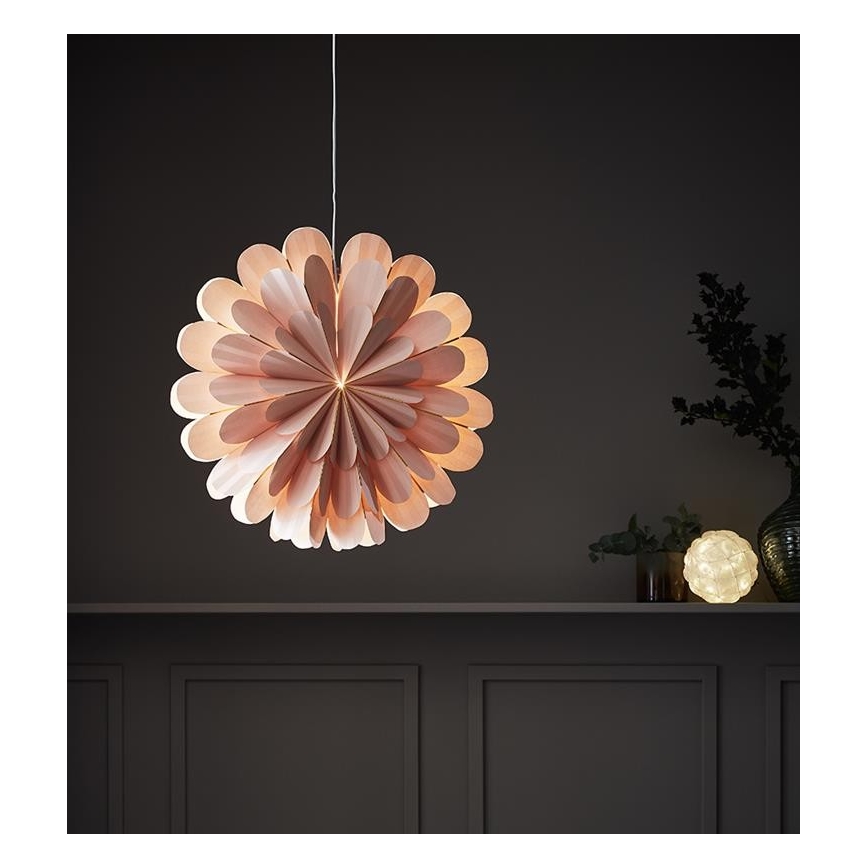 Markslöjd 705307 - joulukoristeet MARIGOLD 1xE14/25W/230V 60 cm vaaleanpunainen