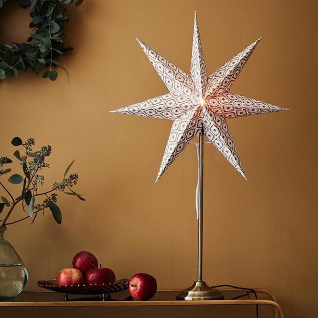 Markslöjd 705310 - joulukoristeet BAROQUE 1xE14/25W/230V 65 cm valkoinen/mattakromi