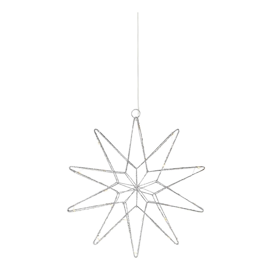 Markslöjd 705750 - LED-joulukoriste GLEAM LED/0,6W/3xAA hopea