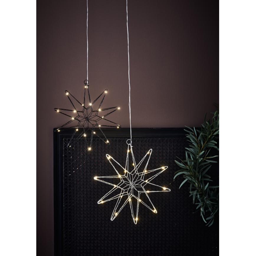Markslöjd 705750 - LED-joulukoriste GLEAM LED/0,6W/3xAA hopea