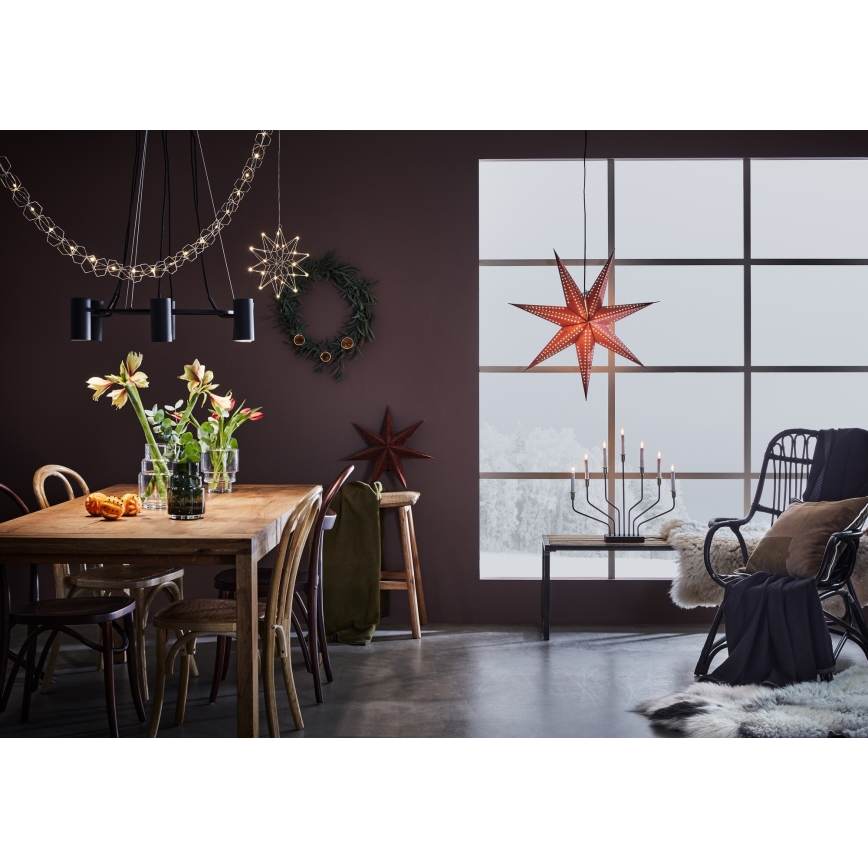 Markslöjd 705753 - LED-koristeketju SERVE LED/3xAA 1,9m hopea