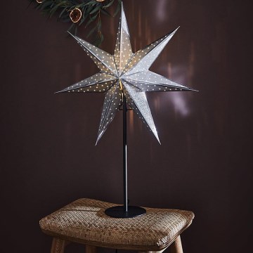 Markslöjd 705794 - Joulukoriste GLITTER 1xE14/25W/230V 65 cm musta/hopea