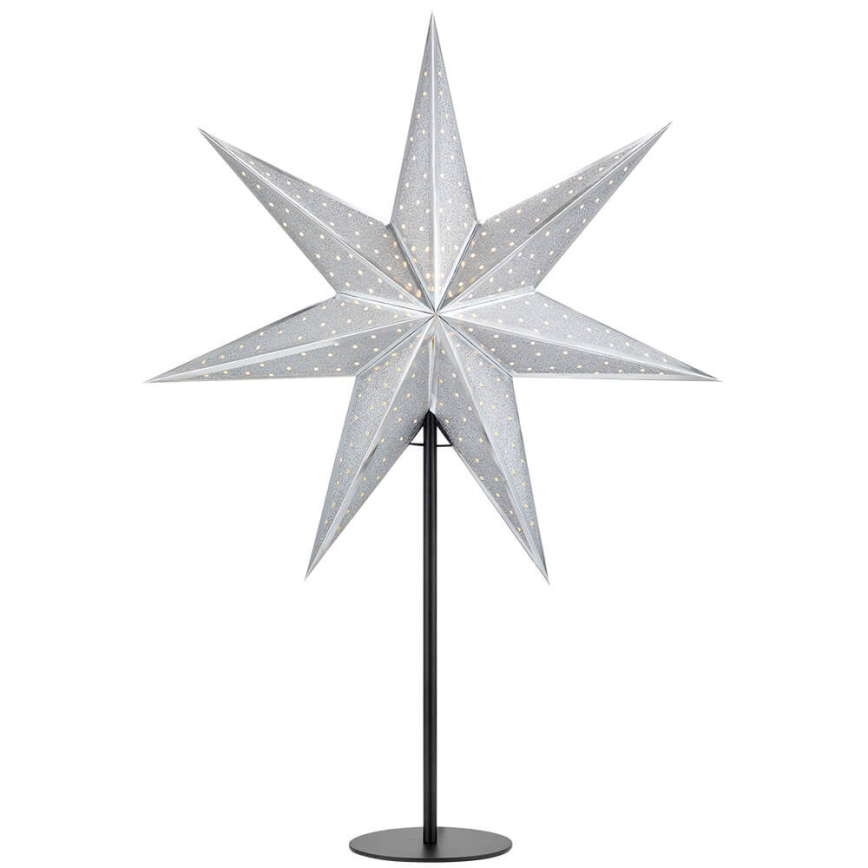 Markslöjd 705794 - Joulukoriste GLITTER 1xE14/25W/230V 65 cm musta/hopea