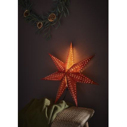 Markslöjd 705807 - Joulukoriste EMBLA 1xE14/6W/230V halkaisija 45 cm punainen