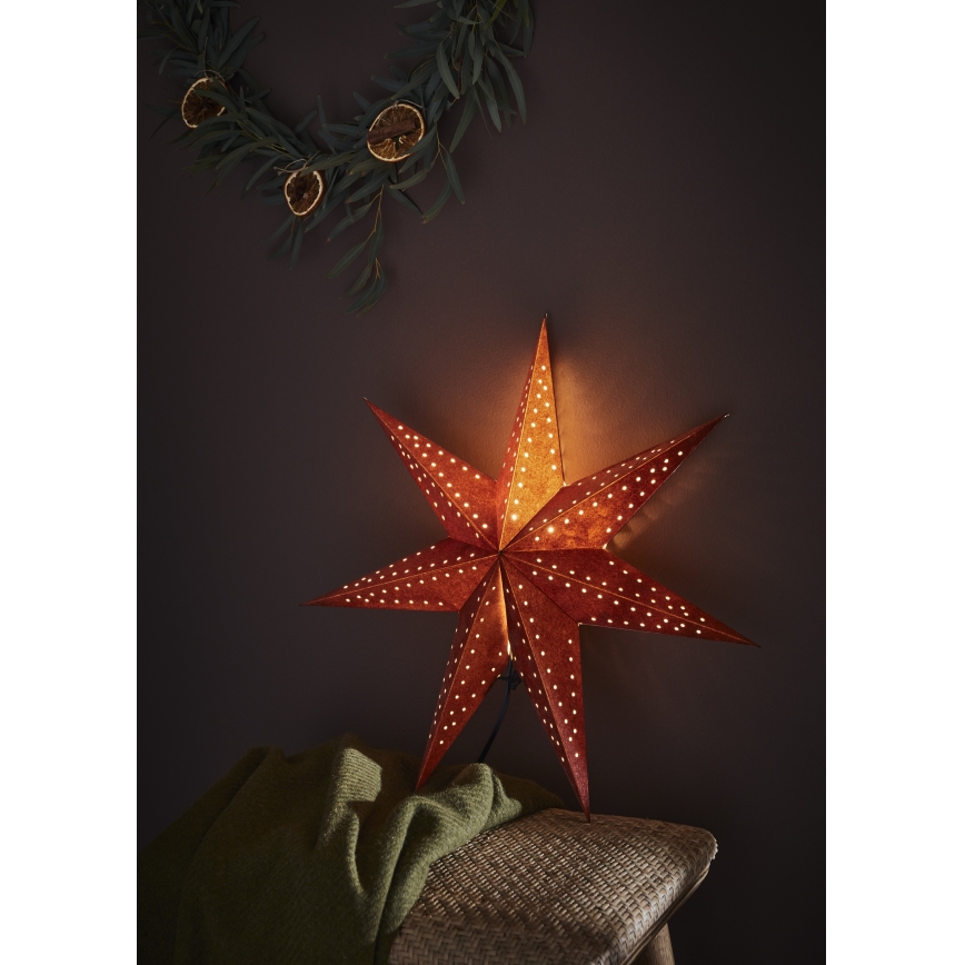 Markslöjd 705807 - Joulukoriste EMBLA 1xE14/6W/230V halkaisija 45 cm punainen