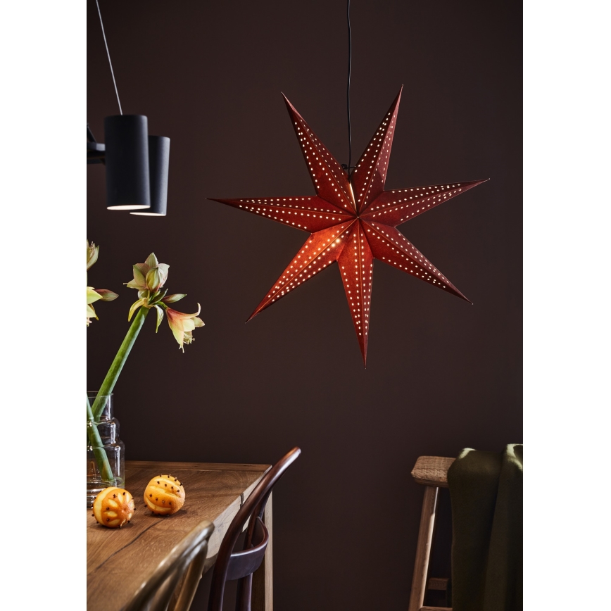 Markslöjd 705808 - joulukoristeet EMBLA 1xE14/25W/230V halkaisija 75 cm punainen
