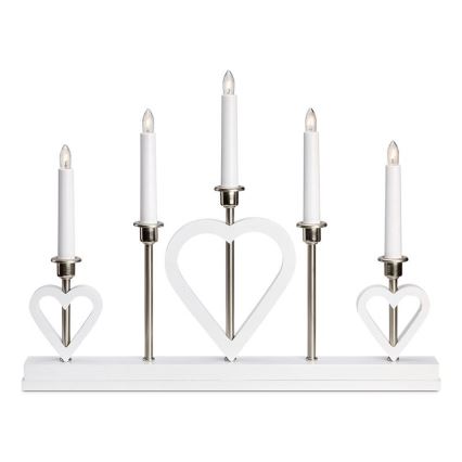 Markslöjd 705830 - Joulukynttelikkö MELISSA 5xE10/3W/230V valkoinen