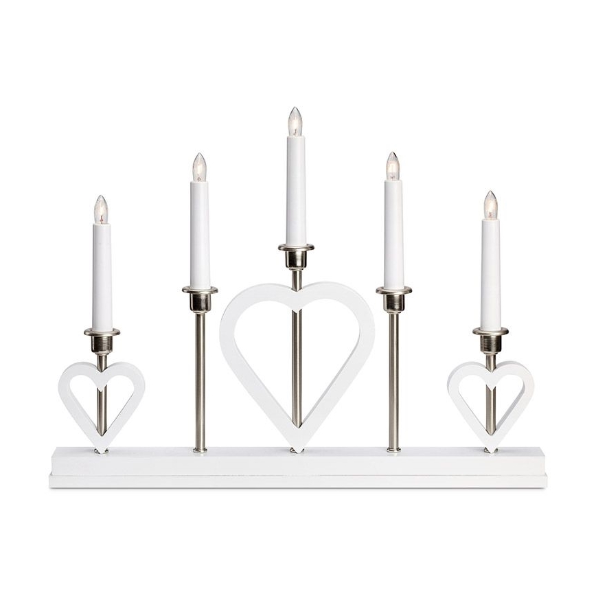 Markslöjd 705830 - Joulukynttelikkö MELISSA 5xE10/3W/230V valkoinen