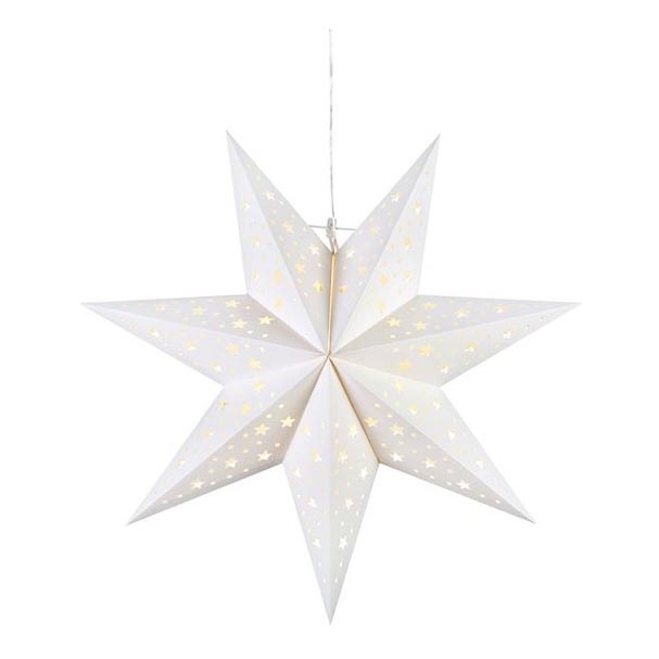 Markslöjd 705897 - LED-joulukoriste BLANK LED/0,4W/3xAA halkaisija 45 cm valkoinen