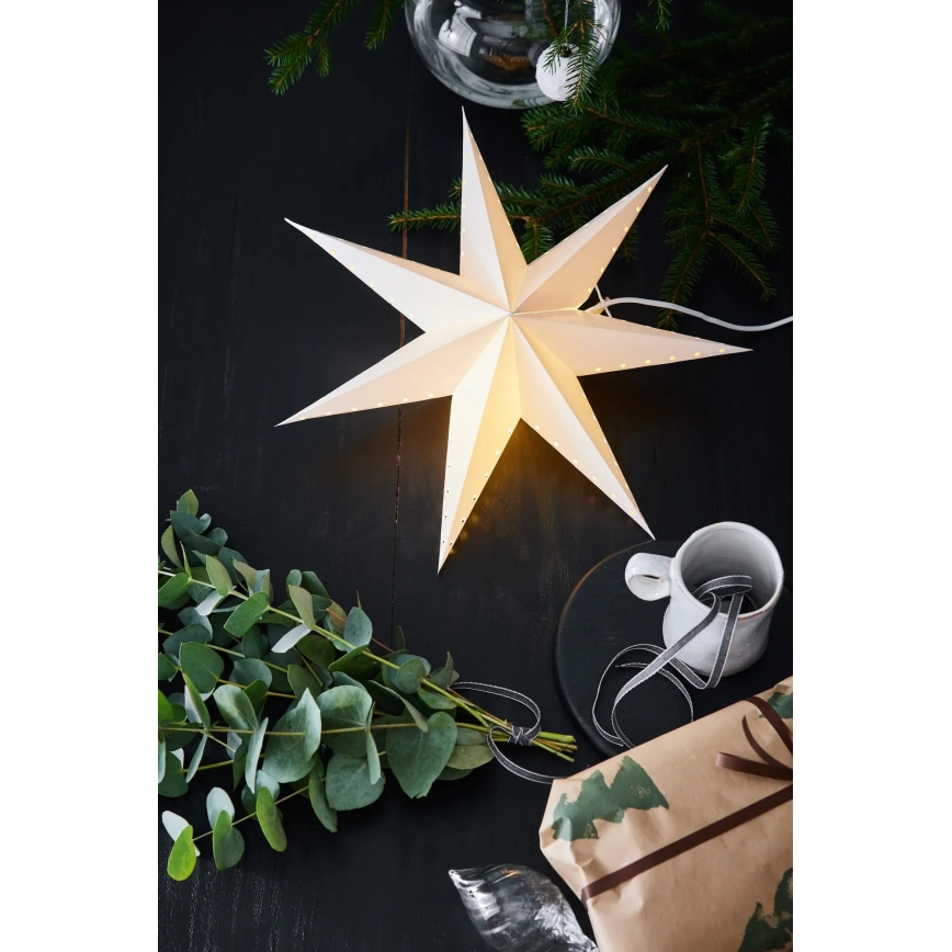 Markslöjd 705926 - Joulukoriste LIVELY 1xE14/6W/230V halkaisija 45 cm valkoinen