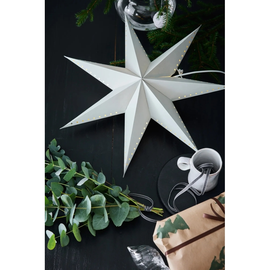 Markslöjd 705930 - Joulukoriste LIVELY, 1xE14/6W/230V, Ø 60 cm, harmaa