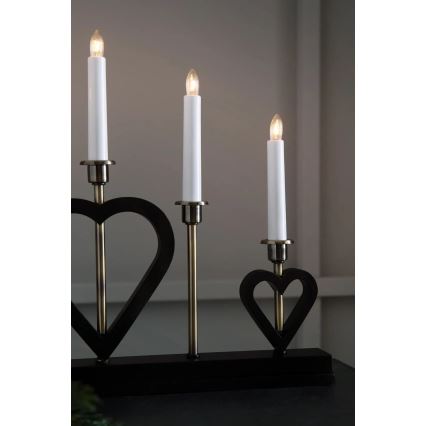 Markslöjd 705938 - Joulukynttelikkö MELISSA 5xE10/3W/230V musta/messinki