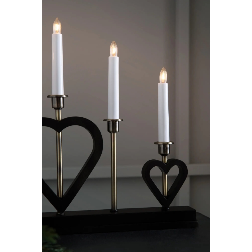 Markslöjd 705938 - Joulukynttelikkö MELISSA 5xE10/3W/230V musta/messinki