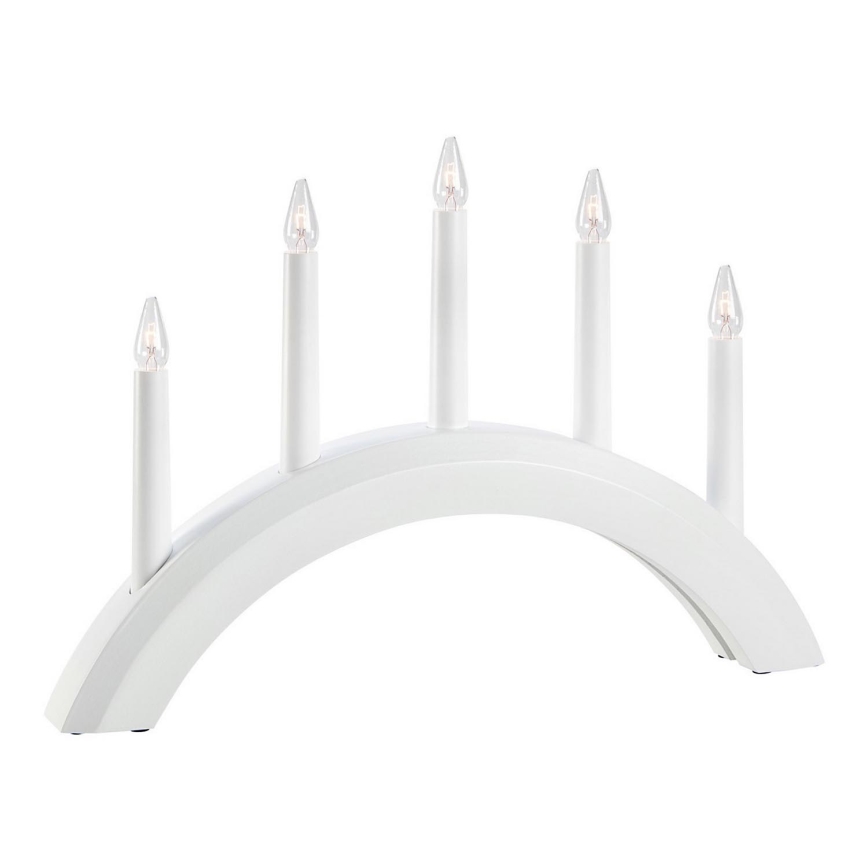 Markslöjd 705952 - Joulukynttilänjalka AVENTO 5xE10/3W/230V valkoinen