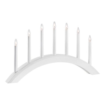Markslöjd 705953 - Joulukynttilänjalka AVENTO 7xE10/3W/230V valkoinen