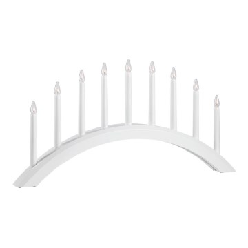 Markslöjd 705954 - Joulukynttilänjalka AVENTO 9xE10/3W/230V valkoinen