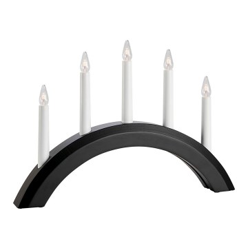 Markslöjd 705955 - Joulukynttilänjalka AVENTO 5xE10/3W/230V musta