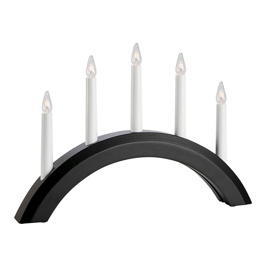 Markslöjd 705955 - Joulukynttilänjalka AVENTO 5xE10/3W/230V musta