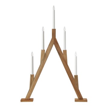 Markslöjd 706161 - Joulukynttilänjalka BJURFORS 5xE10/3W/230V ruskea